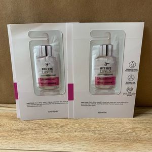 New! 2 x It Cosmetics Bye Bye Lines Derma Serum Sample Hyaluronic Acid Peptide